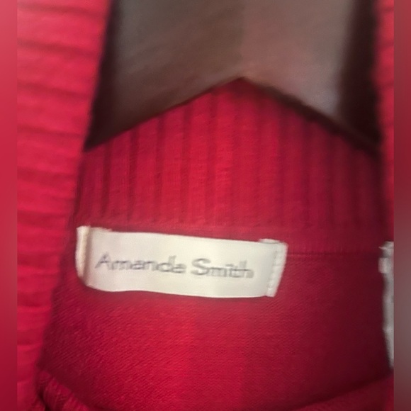 Amanda Smith turtleneck sweater size S red - Picture 4 of 8